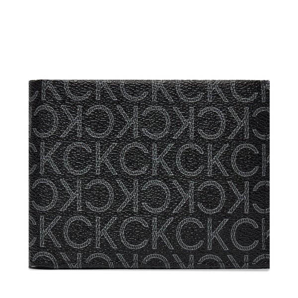 Calvin Klein Velika moška denarnica Calvin Klein Ck Must Mono Trifold 10Cc W/Coi K50K511677 Classic Mono Black 0GJ