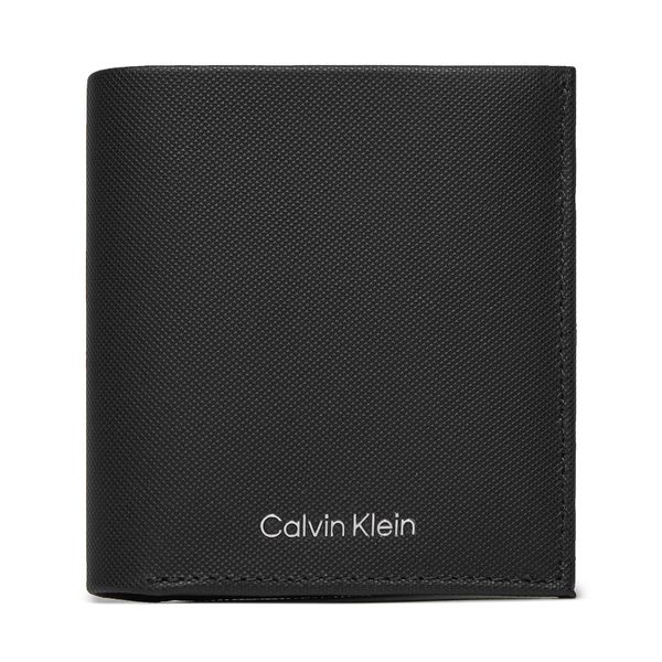 Calvin Klein Velika moška denarnica Calvin Klein Ck Must Trifold 6Cc W/ Coin K50K511382 Črna