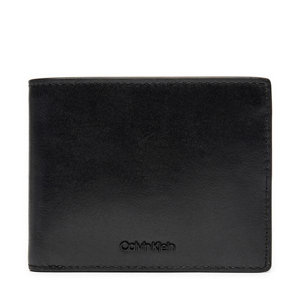 Calvin Klein Velika moška denarnica Calvin Klein Ck Refined Bifold 5cc W/Coin K50K512700 Črna