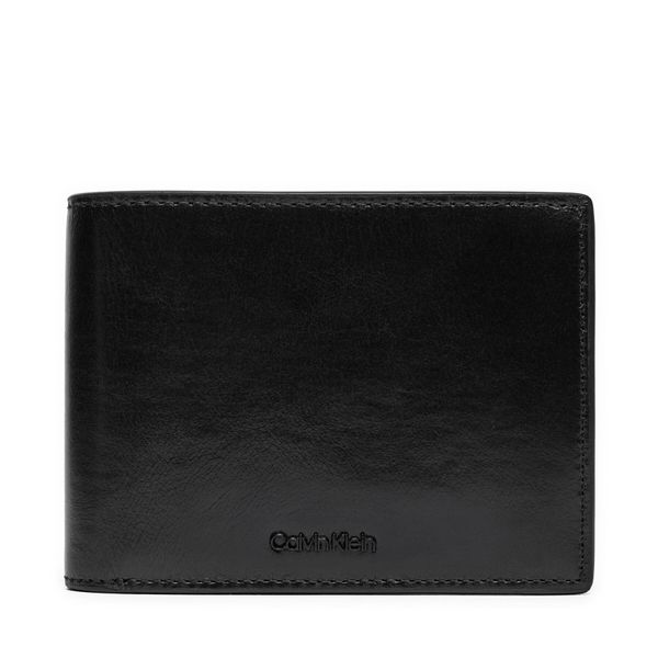 Calvin Klein Velika moška denarnica Calvin Klein Ck Refined Trifold 10cc W/Coin K50K512699 Črna