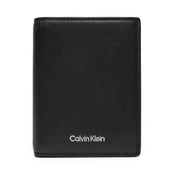 Calvin Klein Velika moška denarnica Calvin Klein Ck Sleek Bifold 7cc W/Coin K50K512694 Črna