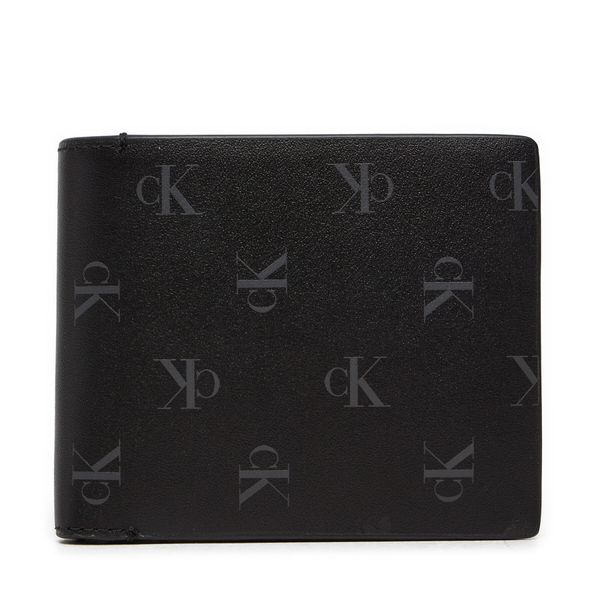 Calvin Klein Jeans Velika moška denarnica Calvin Klein Jeans Aop Bifold W/Coin K50K512586 Črna