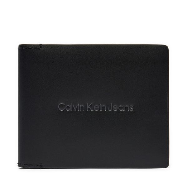 Calvin Klein Jeans Velika moška denarnica Calvin Klein Jeans Logo Print Bifold Id K50K512063 Črna