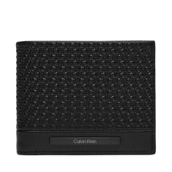 Calvin Klein Velika moška denarnica Calvin Klein Modern Bar Bifold 5Cc W/Coin K50K511378 Black Nano Mono 0GL