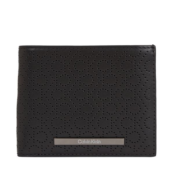 Calvin Klein Velika moška denarnica Calvin Klein Modern Bar Bifold 5Cc W/Coin K50K511835 Črna