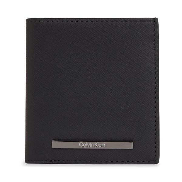 Calvin Klein Velika moška denarnica Calvin Klein Modern Bar Trifold 6Cc W/Coin K50K511836 Ck Black Saffiano BEH