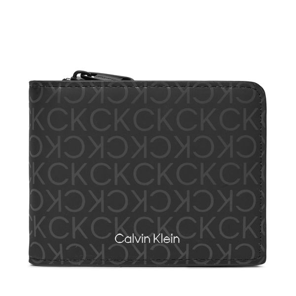 Calvin Klein Velika moška denarnica Calvin Klein Rubberized Bifold Half Z/A K50K511376 Uv Mono Black 0GL