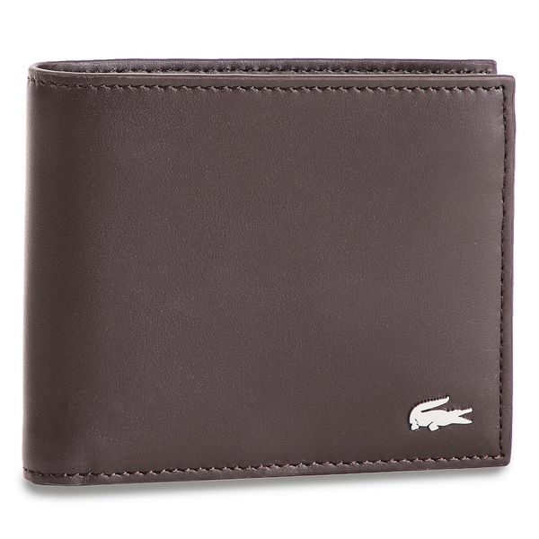 Lacoste Velika moška denarnica Lacoste Large Billfold & Coin NH1112FG Rjava