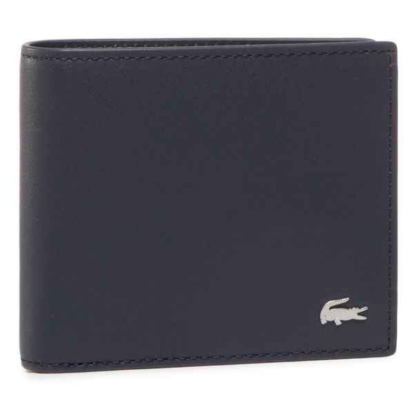 Lacoste Velika moška denarnica Lacoste Small Billfold NH1115FG Mornarsko modra