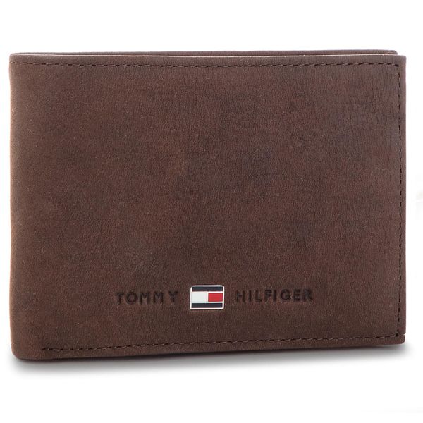 Tommy Hilfiger Velika moška denarnica Tommy Hilfiger Johnson Mini CC Flap AM0AM00662 Rjava