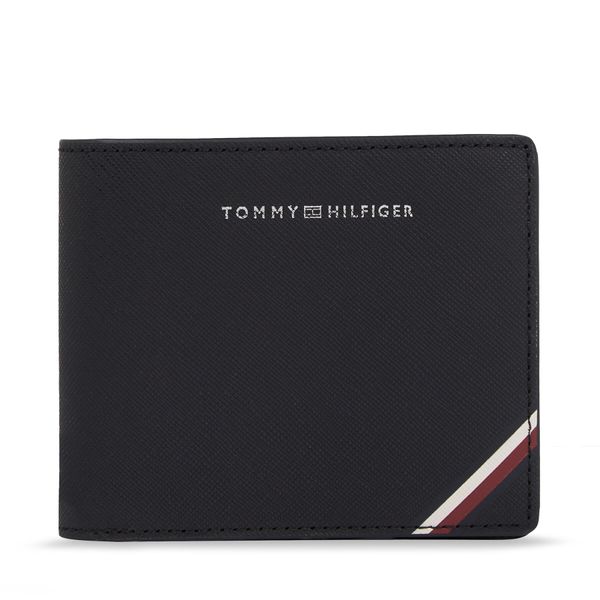 Tommy Hilfiger Velika moška denarnica Tommy Hilfiger Th Central Cc And Coin AM0AM11589 Črna