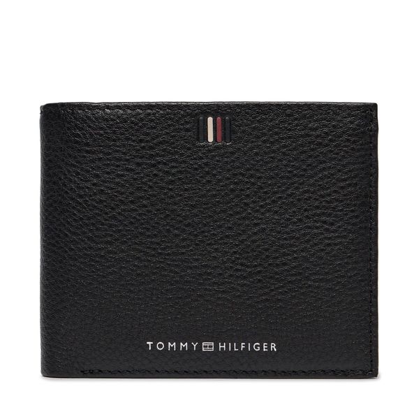 Tommy Hilfiger Velika moška denarnica Tommy Hilfiger Th Central Cc Flap And Coin AM0AM11856 Black BDS