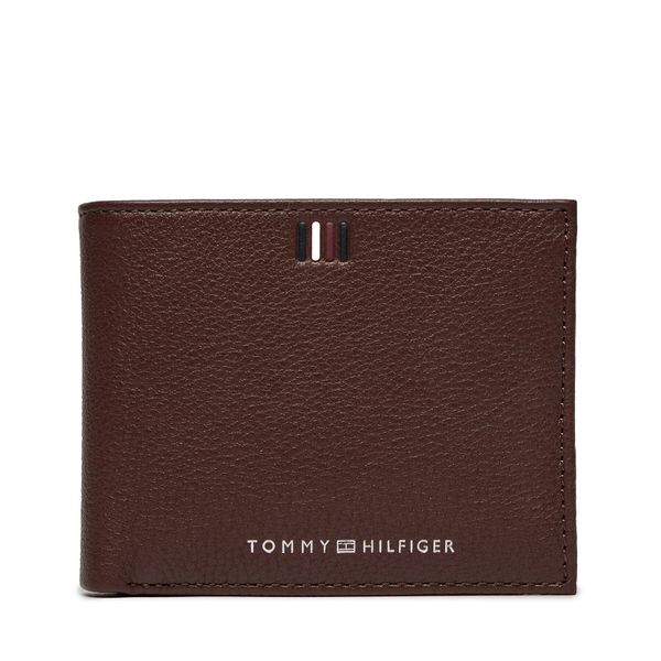 Tommy Hilfiger Velika moška denarnica Tommy Hilfiger Th Central Mini Cc Wallet AM0AM11854 Rjava