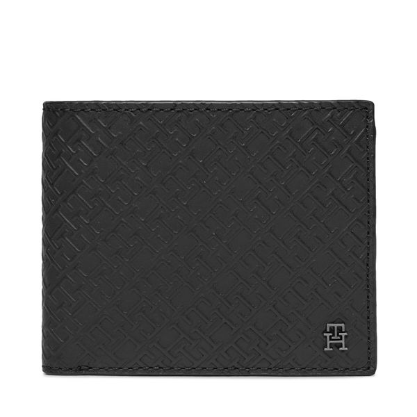 Tommy Hilfiger Velika moška denarnica Tommy Hilfiger Th Monogram Cc Flap And Coin AM0AM11846 Black BDS