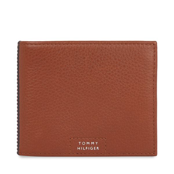 Tommy Hilfiger Velika moška denarnica Tommy Hilfiger Th Prem Leather Flap & Coin AM0AM12189 Warm Cognac GTY