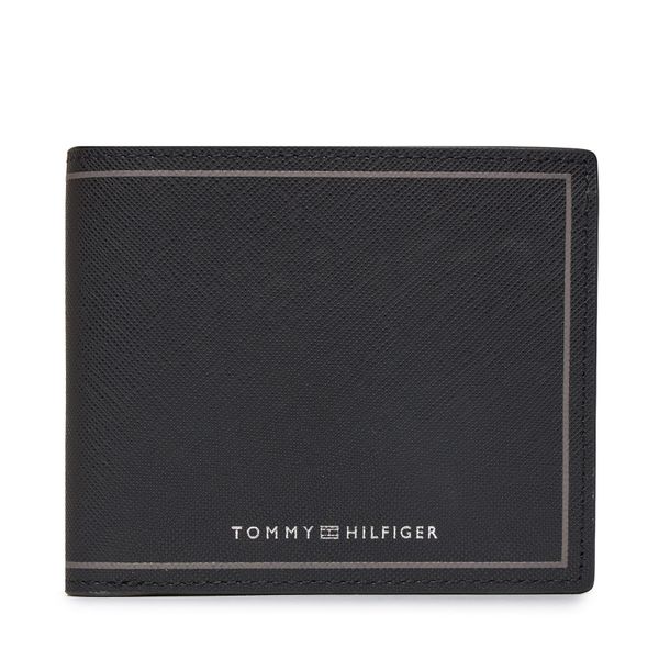 Tommy Hilfiger Velika moška denarnica Tommy Hilfiger Th Saffiano Cc And Coin AM0AM11859 Black BDS