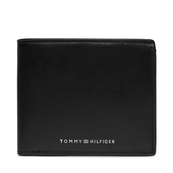 Tommy Hilfiger Velika moška denarnica Tommy Hilfiger Th Spw Leather Cc And Coin AM0AM11871 Black BDS