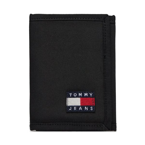 Tommy Jeans Velika moška denarnica Tommy Jeans Tjm Ess Daily Nylon Trifold AM0AM12083 Black BDS