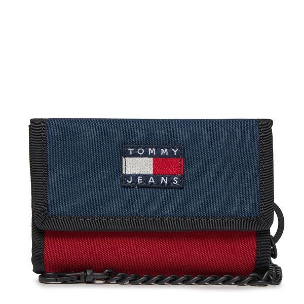 Tommy Jeans Velika moška denarnica Tommy Jeans Tjm Heritage Nylon Trifold AM0AM12078 Mornarsko modra