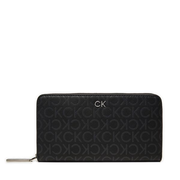 Calvin Klein Velika ženska denarnica Calvin Klein Ck Daily Xl Zip K60K612442 Črna