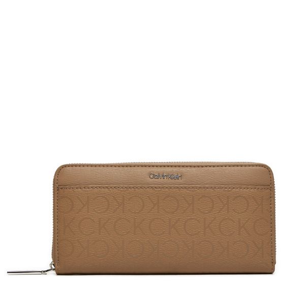 Calvin Klein Velika ženska denarnica Calvin Klein Ck Must Lg Z/A Wallet Epi Mono K60K611938 Rjava