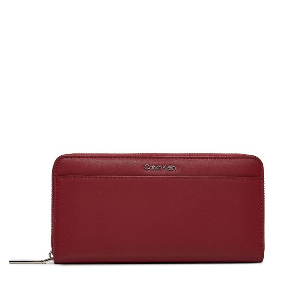 Calvin Klein Velika ženska denarnica Calvin Klein Ck Must Lg Z/A Wallet W/Slip K60K610949 Rdeča