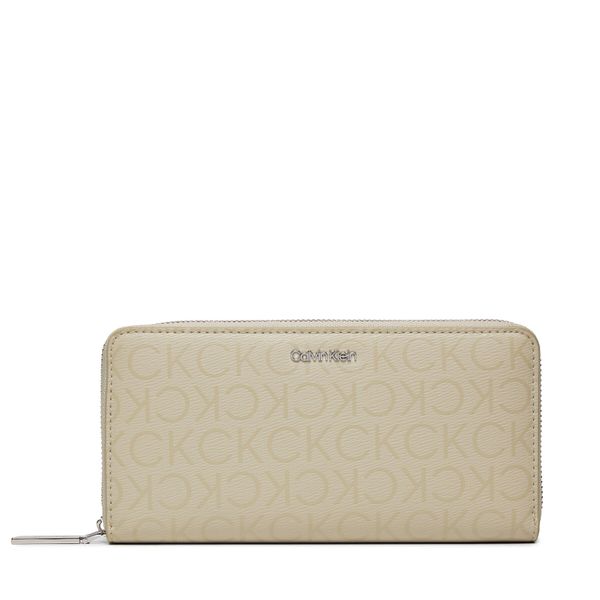 Calvin Klein Velika ženska denarnica Calvin Klein Ck Must Lg Z/A Wallet_Epi Mono K60K611938 Stoney Beige Epi Mono PEA