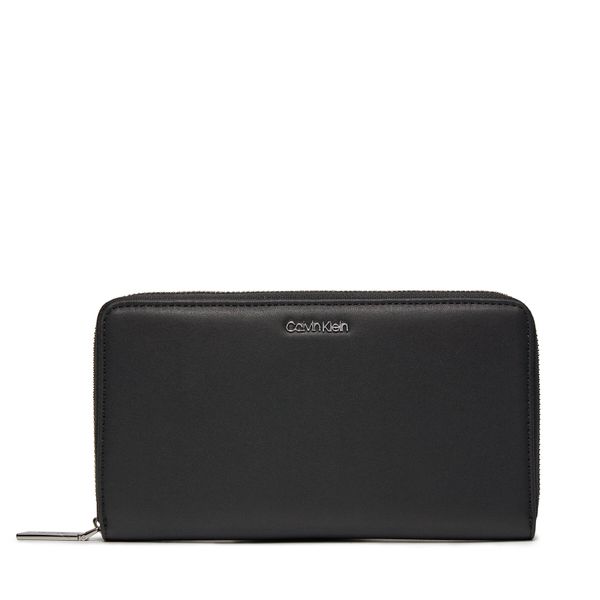 Calvin Klein Velika ženska denarnica Calvin Klein Ck Must Xl Zip Around Wallet K60K611936 Črna