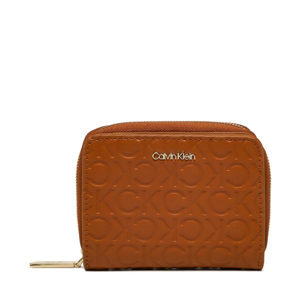 Calvin Klein Velika ženska denarnica Calvin Klein Ck Must Za Wallet Wf Md Emboss K60K610251 Rjava