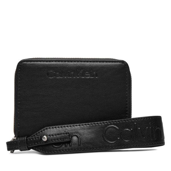 Calvin Klein Velika ženska denarnica Calvin Klein Gracie Wallet W/Strap Md K60K611387 Ck Black BEH