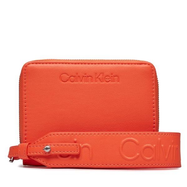Calvin Klein Velika ženska denarnica Calvin Klein Gracie Wallet W/Strap Md K60K611387 Flame SA3