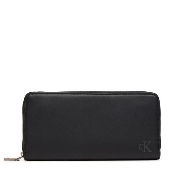 Calvin Klein Jeans Velika ženska denarnica Calvin Klein Jeans Block Zip Around Pu K60K612704 Črna