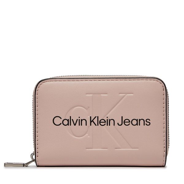 Calvin Klein Jeans Velika ženska denarnica Calvin Klein Jeans Sculpted Med Zip Around Mono K60K607229 Roza