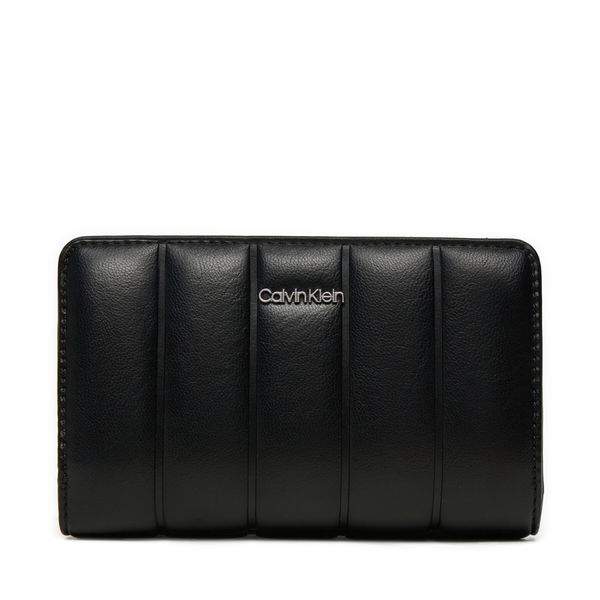 Calvin Klein Velika ženska denarnica Calvin Klein Line Quilt Medium Bifold K60K612828 Črna