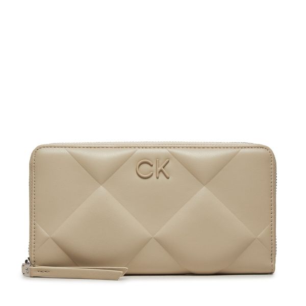 Calvin Klein Velika ženska denarnica Calvin Klein Quilt K60K611782 Bež