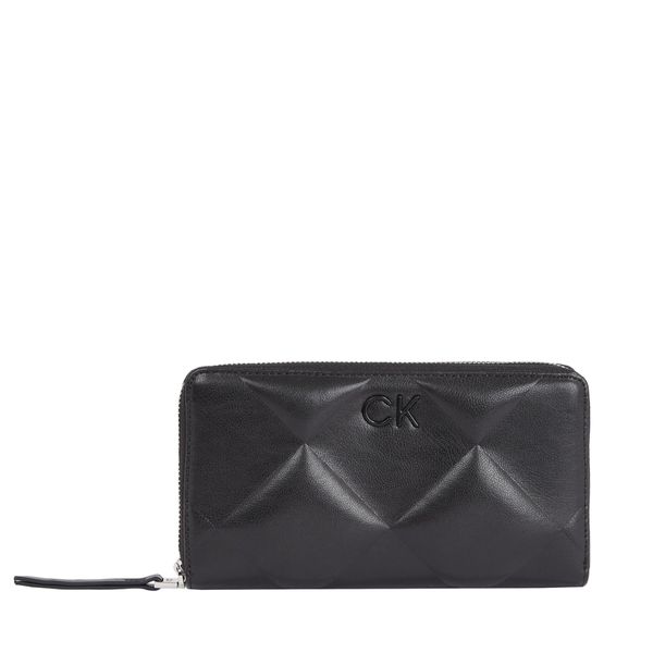 Calvin Klein Velika ženska denarnica Calvin Klein Quilt K60K611782 Črna