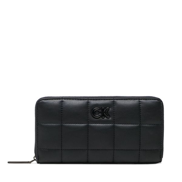 Calvin Klein Velika ženska denarnica Calvin Klein Re-Lock Quilt Wallet Lg K60K610494 BAX