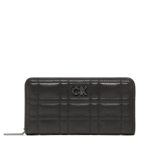 Calvin Klein Velika ženska denarnica Calvin Klein Re-Lock Quilt Z/A Wallet Lg K60K609912 BAX
