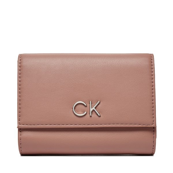 Calvin Klein Velika ženska denarnica Calvin Klein Re-Lock Trifold Md K60K608994 Ash Rose VB8