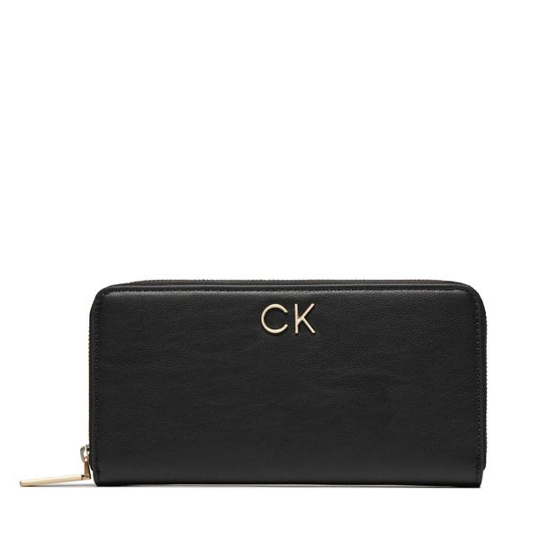 Calvin Klein Velika ženska denarnica Calvin Klein Re-Lock Z/A Wallet Lg K60K609699 Ck Black BEH
