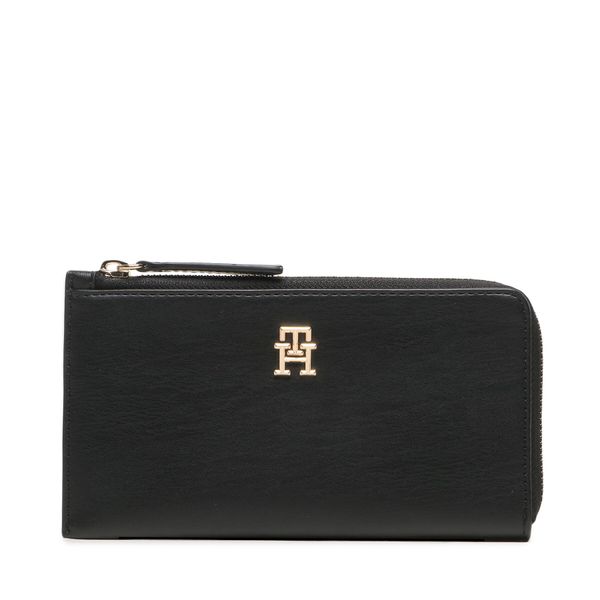 Tommy Hilfiger Velika ženska denarnica Tommy Hilfiger Th Feminine Large Slim Wallet AW0AW14890 Črna