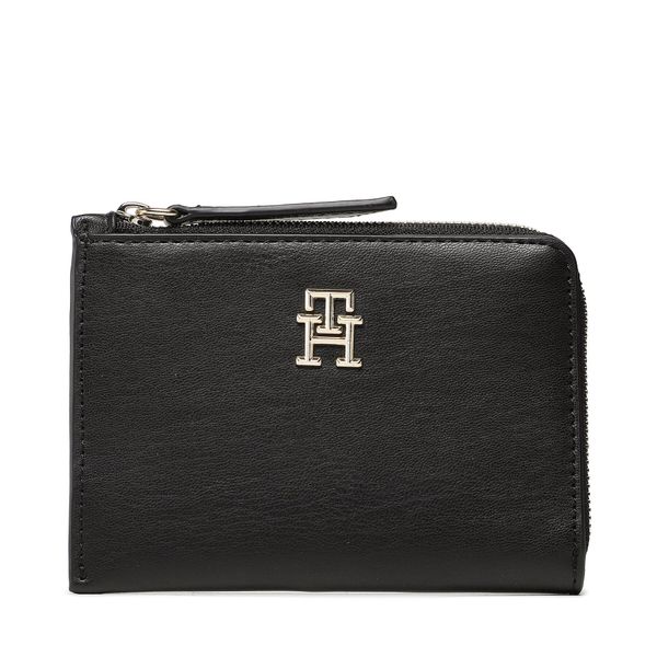 Tommy Hilfiger Velika ženska denarnica Tommy Hilfiger Th Feminne Med Slim Wallet AW0AW14889 Črna