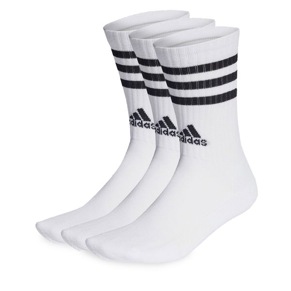 adidas Visoke nogavice Unisex adidas 3-Stripes Cushioned Crew Socks 3 Pairs HT3458 white/black