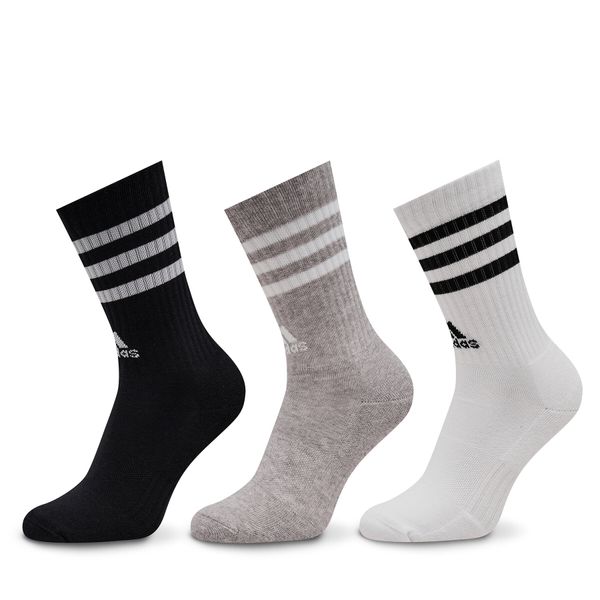 adidas Visoke nogavice Unisex adidas 3-Stripes Cushioned Crew Socks 3 Pairs IC1323 Siva