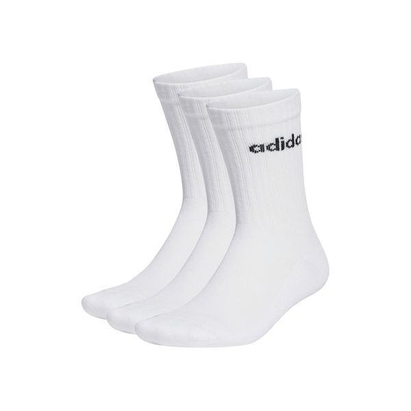 adidas Visoke nogavice Unisex adidas Linear Crew Cushioned Socks 3 Pairs HT3455 white/black