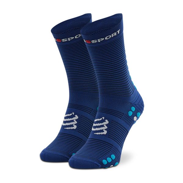 Compressport Visoke nogavice Unisex Compressport Pro Racing Socks V4.0 Run High XU00046B_533 Mornarsko modra