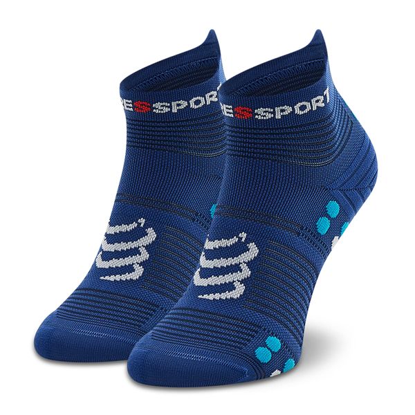 Compressport Visoke nogavice Unisex Compressport Pro Racing Socks V4.0 Run Low XU00047B_533 Sodalite/Fluo Blue