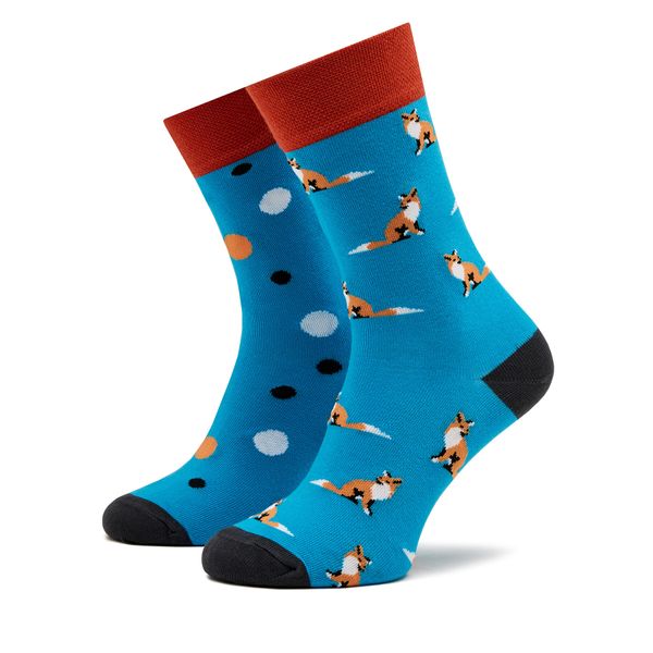 Funny Socks Visoke nogavice Unisex Funny Socks Fox SM1/10 Modra