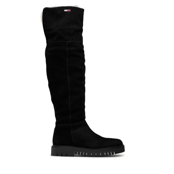 Tommy Jeans Visoki Škornji Tommy Jeans Warmlined Long Boot EN0EN01994 Črna