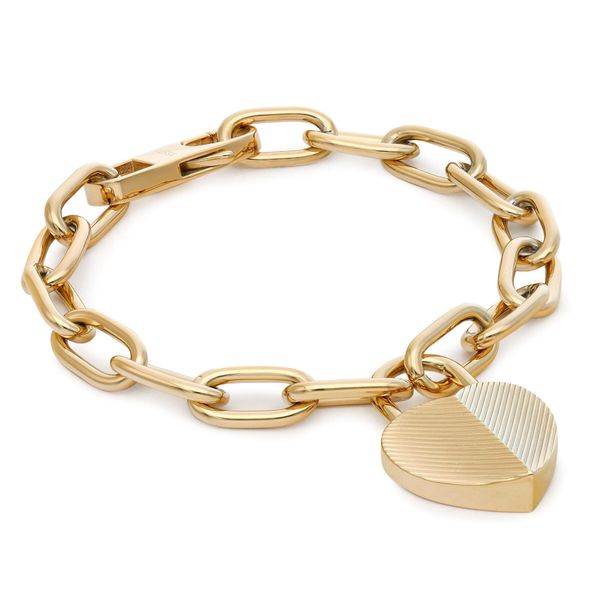 Fossil Zapestnica Fossil Harlow Linear Texture Heart JF04658710 Gold
